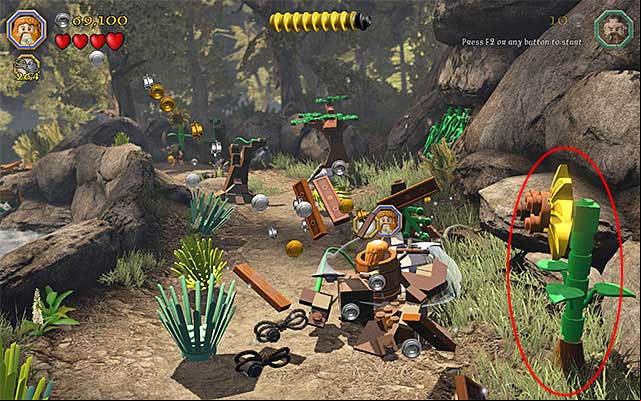 One of the flowers - Stage 11 (Barrels Out of Bond) | Main Stages - Collectibles - Main Stages - Collectibles - LEGO The Hobbit Game Guide & Walkthrough