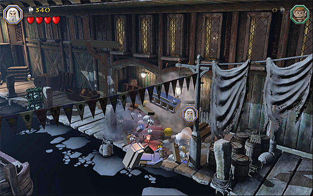 Use Sarumans staff in the appropriate spot - Stage 12 (A Warm Welcome) | Main Stages - Collectibles - Main Stages - Collectibles - LEGO The Hobbit Game Guide & Walkthrough