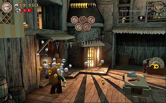 The dummies are in the right side of the armory - Stage 12 (A Warm Welcome) | Main Stages - Collectibles - Main Stages - Collectibles - LEGO The Hobbit Game Guide & Walkthrough