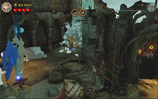 Reveal the climbing wall - Stage 14 (The Necromancer) | Main Stages - Collectibles - Main Stages - Collectibles - LEGO The Hobbit Game Guide & Walkthrough