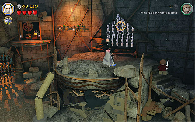While completing the fourteenth chapter of the game in the story mode, you have been unable to explore the tomb neighboring the external yard - Stage 14 (The Necromancer) | Main Stages - Collectibles - Main Stages - Collectibles - LEGO The Hobbit Game Guide & Walkthrough