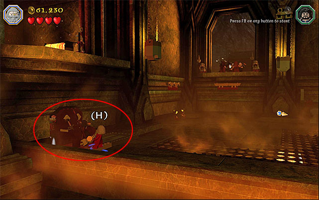 The place where you push over the big obstacle - Stage 1 (Greatest Kingdom in Middle-Earth) | Main Stages - Collectibles - Main Stages - Collectibles - LEGO The Hobbit Game Guide & Walkthrough