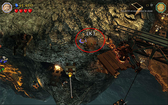 The spot where you need to use the spade - Stage 1 (Greatest Kingdom in Middle-Earth) | Main Stages - Collectibles - Main Stages - Collectibles - LEGO The Hobbit Game Guide & Walkthrough