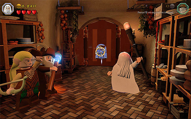 During the second stage of the game, in the storyline mode, you do not het the opportunity to explore the garden adjacent to Bilbo Baggins cottage - Stage 2 (An Unexpected Party) | Main Stages - Collectibles - Main Stages - Collectibles - LEGO The Hobbit Game Guide & Walkthrough