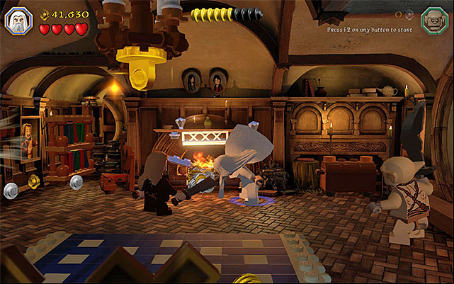 The spot where you use Sarumans staff - Stage 2 (An Unexpected Party) | Main Stages - Collectibles - Main Stages - Collectibles - LEGO The Hobbit Game Guide & Walkthrough