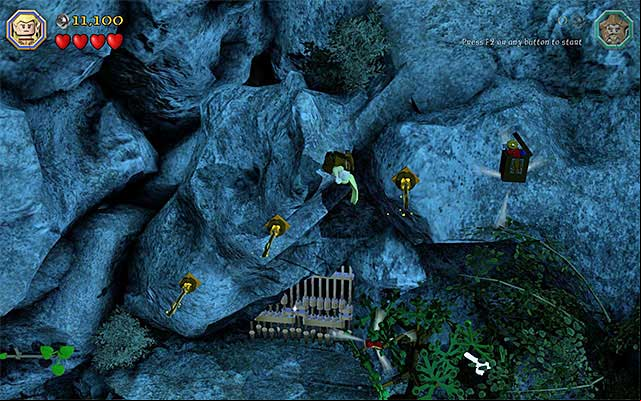 Jump towards the successive bars - Stage 3 (Azog the Defiler) | Main Stages - Collectibles - Main Stages - Collectibles - LEGO The Hobbit Game Guide & Walkthrough