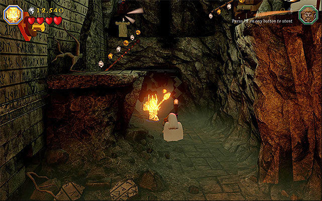 The bottom area is for Sauron only - Stage 3 (Azog the Defiler) | Main Stages - Collectibles - Main Stages - Collectibles - LEGO The Hobbit Game Guide & Walkthrough