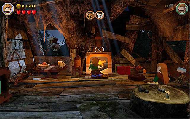 The spot where you use Sams ability - Stage 4 (Roast Mutton) | Main Stages - Collectibles - Main Stages - Collectibles - LEGO The Hobbit Game Guide & Walkthrough