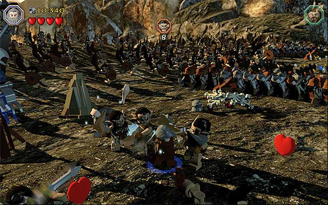 You can eliminate the orcs with standard attacks - Stage 3 (Azog the Defiler): The battle with the Orcs | Walkthrough - Walkthrough - LEGO The Hobbit Game Guide & Walkthrough