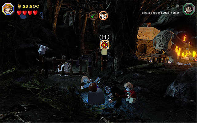 Hit the target with marbles - Stage 4 (Roast Mutton): Free the horses | Walkthrough | LEGO The Hobbit - Walkthrough - LEGO The Hobbit Game Guide & Walkthrough