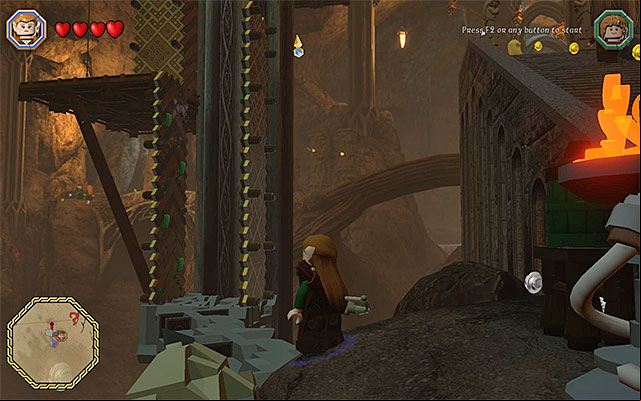 The spot, where you start climbing - Mithril bricks locations (31-45) | Middle Earth - Mithril LEGO bricks - Middle Earth - Mithril LEGO bricks - LEGO The Hobbit Game Guide & Walkthrough