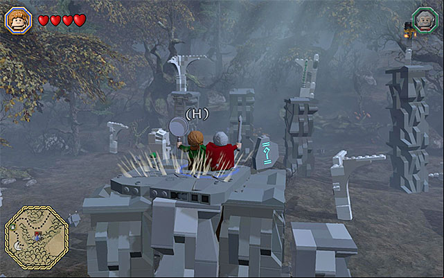 The spot where you need to Buddy-Up - Mithril bricks locations (31-45) | Middle Earth - Mithril LEGO bricks - Middle Earth - Mithril LEGO bricks - LEGO The Hobbit Game Guide & Walkthrough