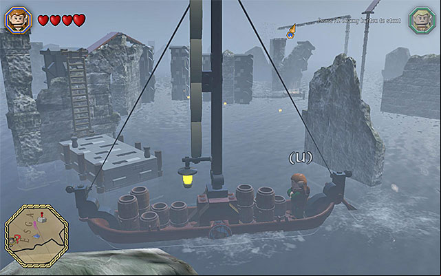 The spot where you need to moor the boat - Mithril bricks locations (61-65) | Middle Earth - Mithril LEGO bricks - Middle Earth - Mithril LEGO bricks - LEGO The Hobbit Game Guide & Walkthrough