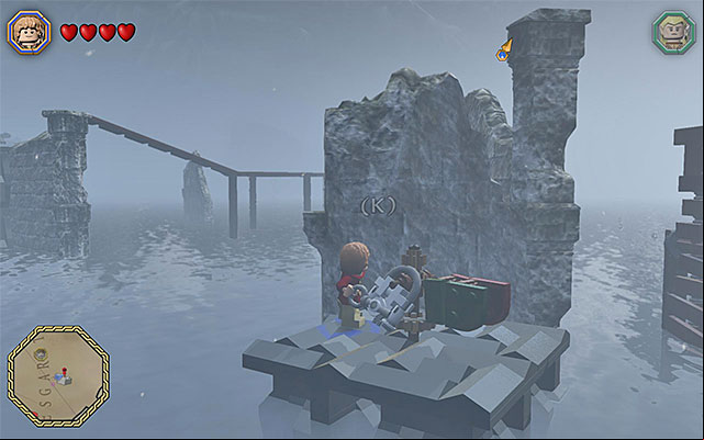 The rotary mechanism becomes available only after you use the key - Mithril bricks locations (61-65) | Middle Earth - Mithril LEGO bricks - Middle Earth - Mithril LEGO bricks - LEGO The Hobbit Game Guide & Walkthrough