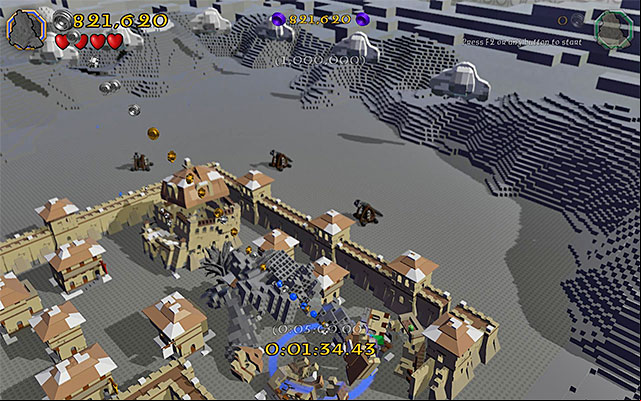 Focus mainly on destroying cities and villages - Bonus level | Middle Earth - Mithril LEGO bricks - Middle Earth - Mithril LEGO bricks - LEGO The Hobbit Game Guide & Walkthrough