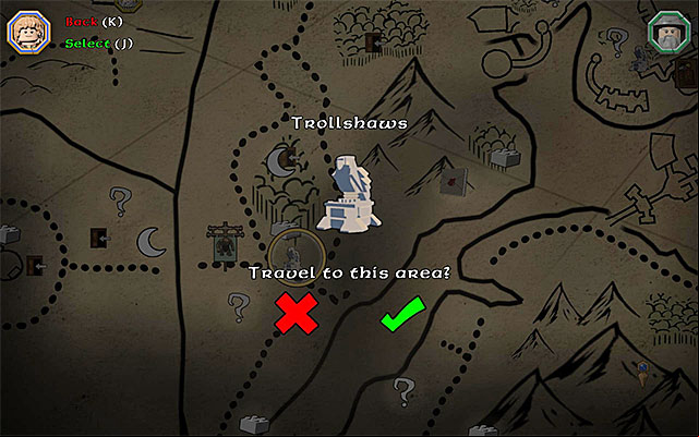 You can travel the individual locations, on the world map, in two different ways - 2. Middle-Earth and its exploration | LEGO The Hobbit - LEGO The Hobbit in 10 Easy Steps - LEGO The Hobbit Game Guide & Walkthrough
