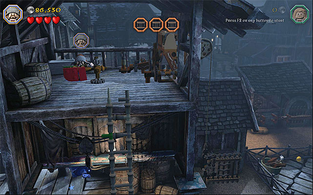 The rotary mechanism - Stage 12 (A Warm Welcome): The docks | Walkthrough | LEGO The Hobbit - Walkthrough - LEGO The Hobbit Game Guide & Walkthrough