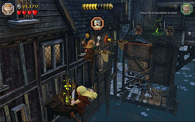 Rely on the long jumps of the elves - Stage 12 (A Warm Welcome): The battle with Bolg | Walkthrough | LEGO The Hobbit - Walkthrough - LEGO The Hobbit Game Guide & Walkthrough