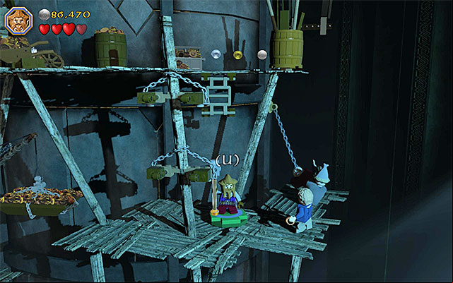 The spot where Nori needs to stop - Stage 16 (Inside Information): Defeat Smaug | Walkthrough - Walkthrough - LEGO The Hobbit Game Guide & Walkthrough