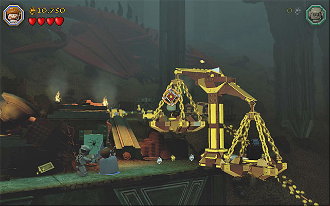 Fire the slingshot at the target - Stage 16 (Inside Information) | Main Stages - Collectibles - Main Stages - Collectibles - LEGO The Hobbit Game Guide & Walkthrough