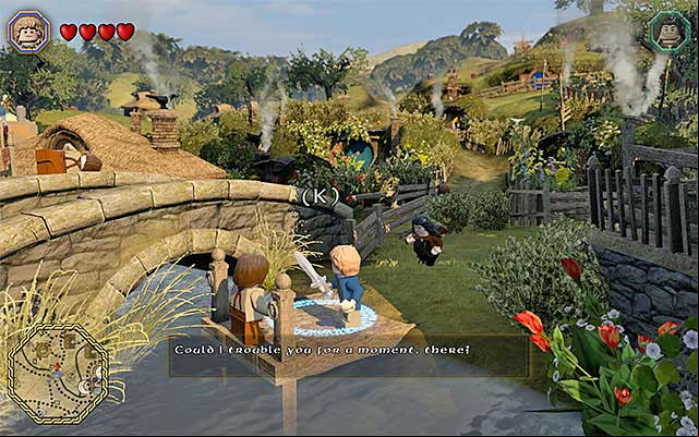 An example location, where you start a mission - Introduction | Middle Earth - Side missions - Middle Earth - Side missions - LEGO The Hobbit Game Guide & Walkthrough