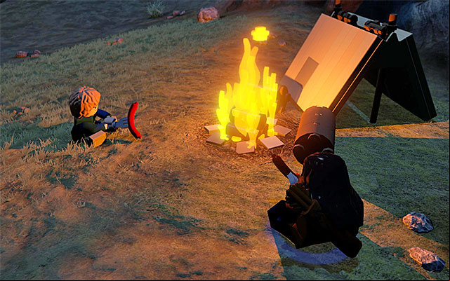 Using campfires allows you to change the time of the day - Introduction | Middle Earth - Side missions - Middle Earth - Side missions - LEGO The Hobbit Game Guide & Walkthrough