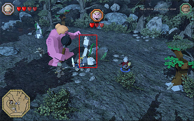 Location: Troll Dwellings - White question marks - walkthroughs for quests 41-60 | Middle Earth - Side missions - Middle Earth - Side missions - LEGO The Hobbit Game Guide & Walkthrough