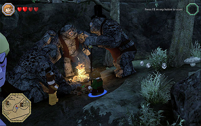 The spot where you use the seeds - White question marks - walkthroughs for quests 41-60 | Middle Earth - Side missions - Middle Earth - Side missions - LEGO The Hobbit Game Guide & Walkthrough