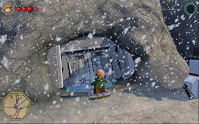 Melt the ice covering the entrance to the cave - White question marks - walkthroughs for quests 41-60 | Middle Earth - Side missions - Middle Earth - Side missions - LEGO The Hobbit Game Guide & Walkthrough