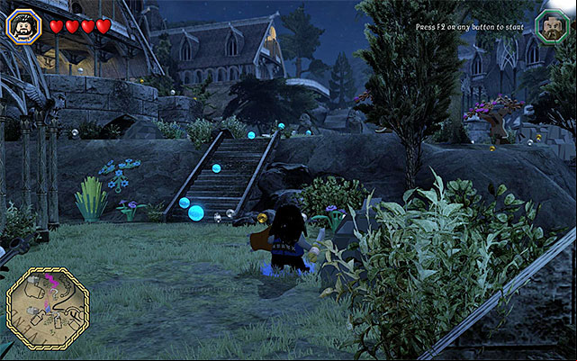 After you complete a mission, you still need to reach the spot where you start the next one. The way there is indicated by the trail of blue studs - 1. The storyline | LEGO The Hobbit - LEGO The Hobbit in 10 Easy Steps - LEGO The Hobbit Game Guide & Walkthrough