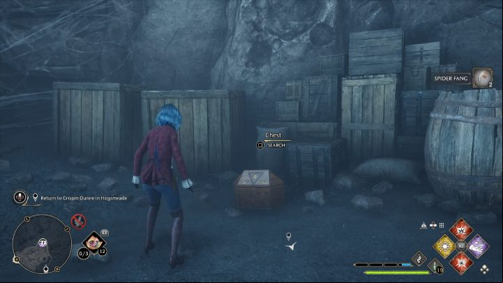 The chest is in the room where you are to have the last fight with the biggest spider - Hogwarts Legacy: South Hogwarts Region - Collection Chests - Collection Chests - Hogwarts Legacy Guide