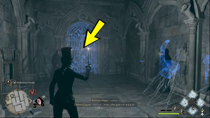 Go through the newly opened door and get the 3rd note from the wall on the left - Hogwarts Legacy: In the Shadow of the Study - Relationship quests - Sebastian - Hogwarts Legacy Guide