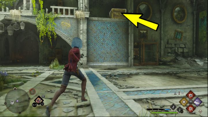 After entering the cave, turn left and enter a large chamber - Hogwarts Legacy: Hogwarts Valley - Collection Chests - Collection Chests - Hogwarts Legacy Guide