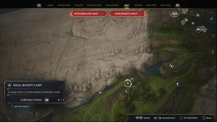 This chest is in another bandit camp, found nearby the previous one - Hogwarts Legacy: Feldcroft Region - Collection Chests - Collection Chests - Hogwarts Legacy Guide