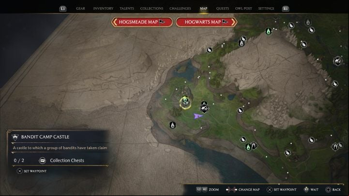 Chests #6 and #7 are in a bandit camp near Rookwood Castle - Hogwarts Legacy: Feldcroft Region - Collection Chests - Collection Chests - Hogwarts Legacy Guide