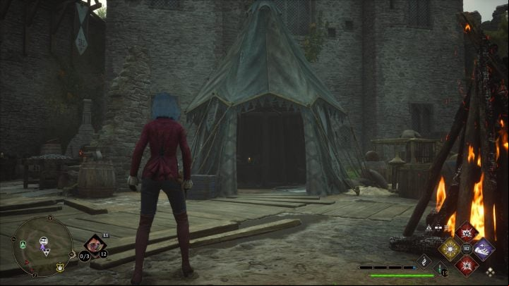 The first chest is in a green tent - Hogwarts Legacy: Feldcroft Region - Collection Chests - Collection Chests - Hogwarts Legacy Guide