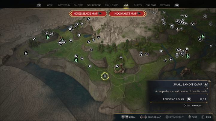 Look for this one in a bandit camp right nearby the previous one - Hogwarts Legacy: Feldcroft Region - Collection Chests - Collection Chests - Hogwarts Legacy Guide