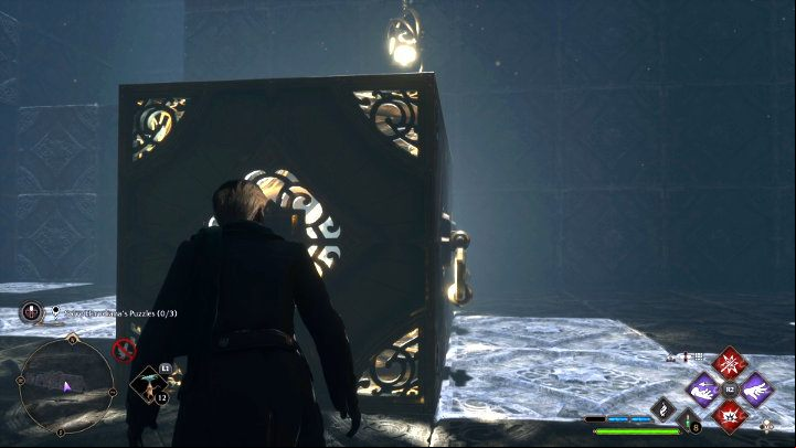 Stand in the area shown in the screenshot above and use Depulso to move the element to the wall - Hogwarts Legacy: The Hall of Herodiana - Hogwarts - Hogwarts Legacy Guide
