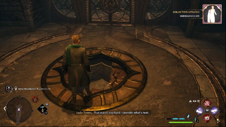 The chest ahead contains Herodiana's Cape - Hogwarts Legacy: The Hall of Herodiana - Hogwarts - Hogwarts Legacy Guide
