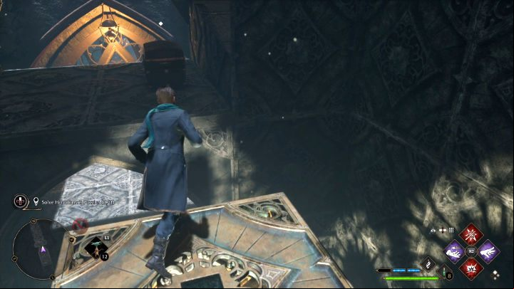 Climb up and reach the chest - open it to collect a random clothing item - Hogwarts Legacy: The Hall of Herodiana - Hogwarts - Hogwarts Legacy Guide