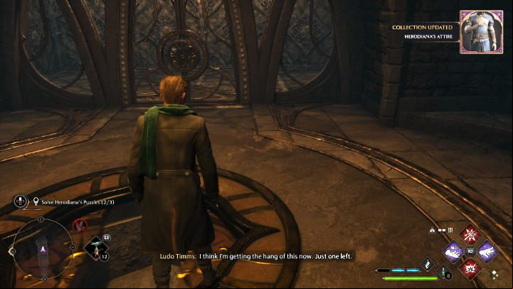 Climb up and collect the second reward - Herodiana's Attire - Hogwarts Legacy: The Hall of Herodiana - Hogwarts - Hogwarts Legacy Guide