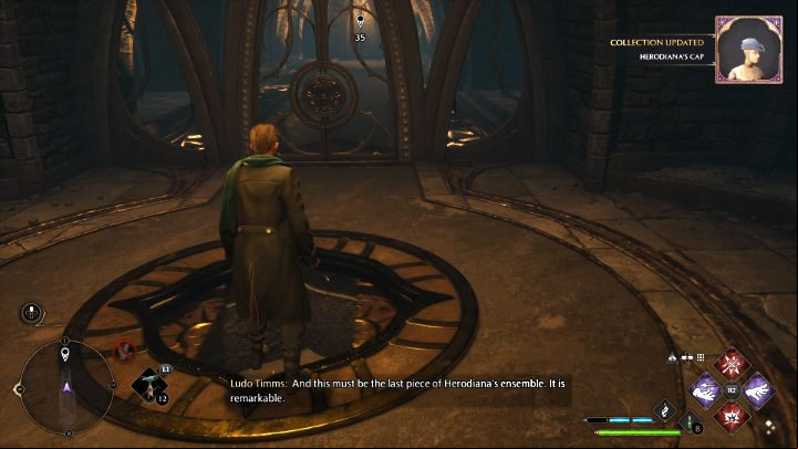 The chest contains the final item of the set, Herodiana's Cap - Hogwarts Legacy: The Hall of Herodiana - Hogwarts - Hogwarts Legacy Guide