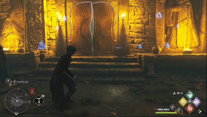 After defeating the spiders, go to the chamber on the right - Hogwarts Legacy: In the Shadow of Time - Relationship quests - Sebastian - Hogwarts Legacy Guide