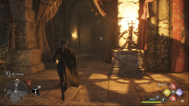 Natty is at the other end of the hideout - Hogwarts Legacy: A Basis for Blackmail - Relationship quests - Natty - Hogwarts Legacy Guide
