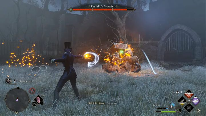 The fight is divided into 3 phases, in each you'll have to deprive the enemy of his health points - Hogwarts Legacy: How to defeat Fastidios Monster? - Bosses - Hogwarts Legacy Guide