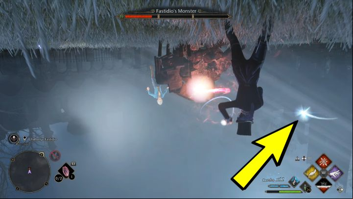 The 3rd phase is the most difficult, as the poltergeist will turn your camera upside down - Hogwarts Legacy: How to defeat Fastidios Monster? - Bosses - Hogwarts Legacy Guide