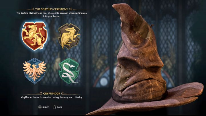 Time to choose one of 4 houses (Gryffindor, Hufflepuff, Ravenclaw, and Slytherin) - Hogwarts Legacy: The Path to Hogwarts - Main quests - Hogwarts Legacy Guide