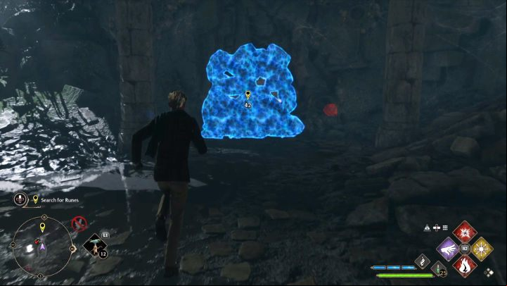 Climb the stairs, burn the spider web, and destroy the rubble blocking the way forward - Hogwarts Legacy: In the Shadow of the Mountain - Main quests - Hogwarts Legacy Guide
