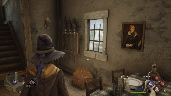 Collection Chest #2 can be found in a small house next to the building with Flutes & Lutes writing on it - Hogwarts Legacy: Collection Chests - Hogsmeade - Hogsmeade - Hogwarts Legacy Guide