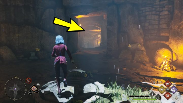 After entering the cave, keep going straight - Hogwarts Legacy: Coastal Cavern - Collection Chests - Collection Chests - Hogwarts Legacy Guide